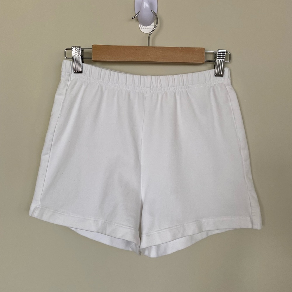 Babaton Bright White Cotton Shorts, Size XS
